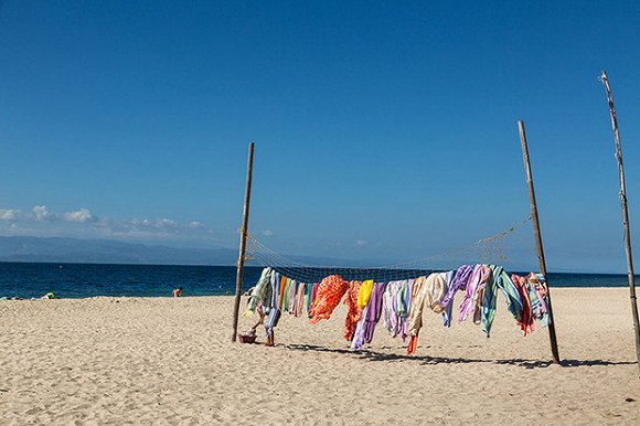 菲律宾海滩晾衣方式