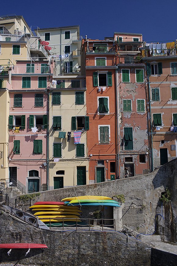 意大利Cinque Terre晾衣方式